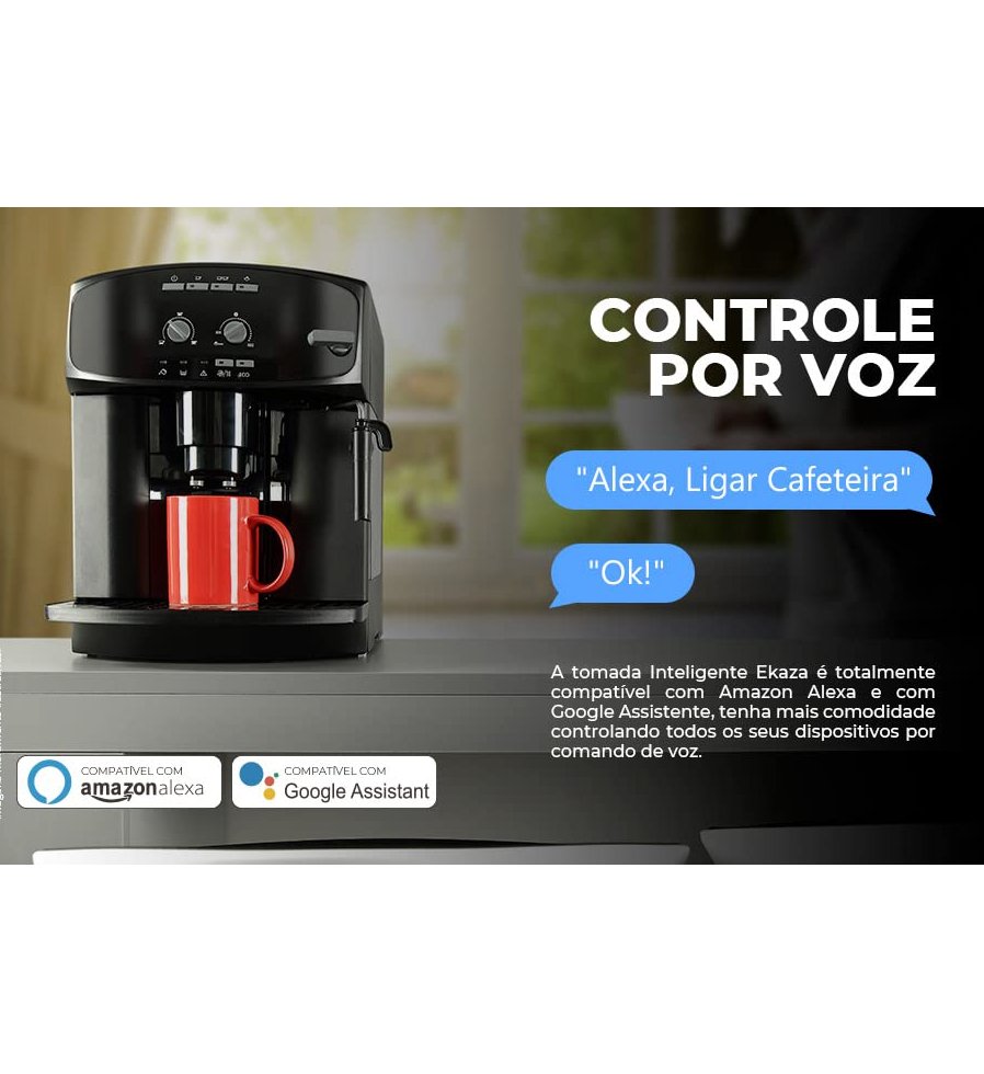 EKAZA, Tomada inteligente 20A, Wi-Fi, compatível com Alexa e google Assistente - T105 3